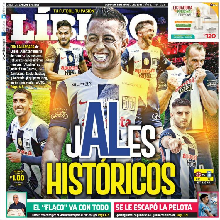 Portada de Líbero (Per&uacute;)