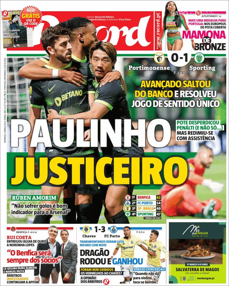 Portada de Record (Portugal)