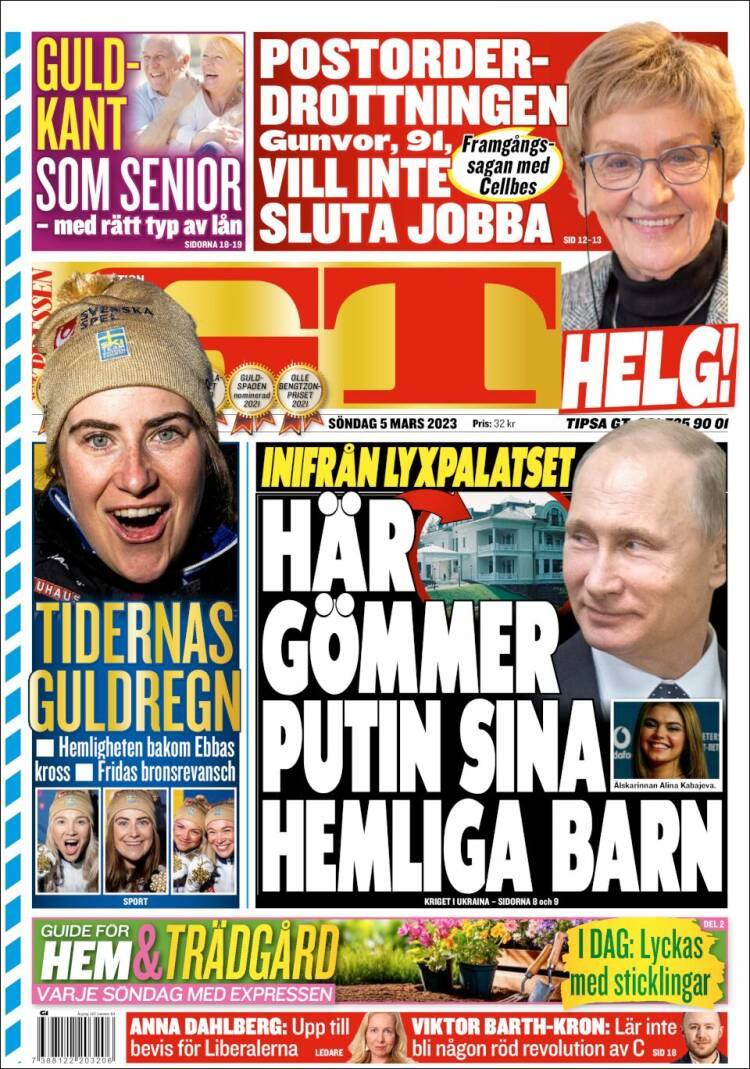 Portada de Göteborgstidningen (Suecia)