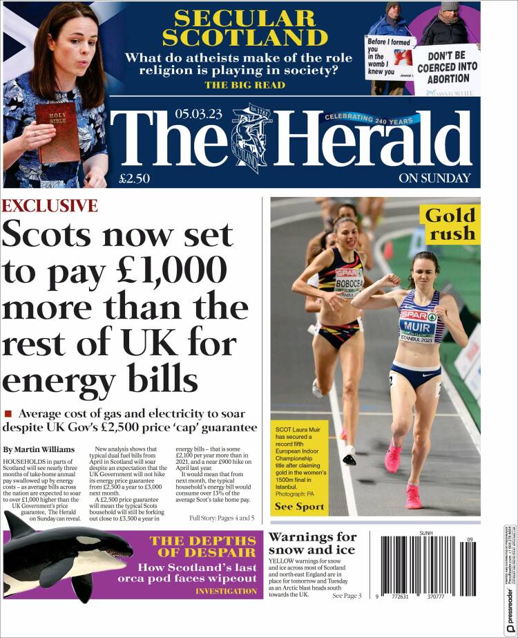 Portada de The Herald (United Kingdom)