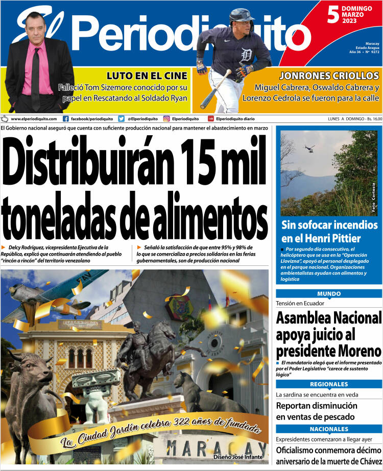 Portada de Periodiquito de Aragua (Venezuela)