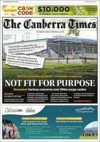 Portada de The Canberra Times (Australia)