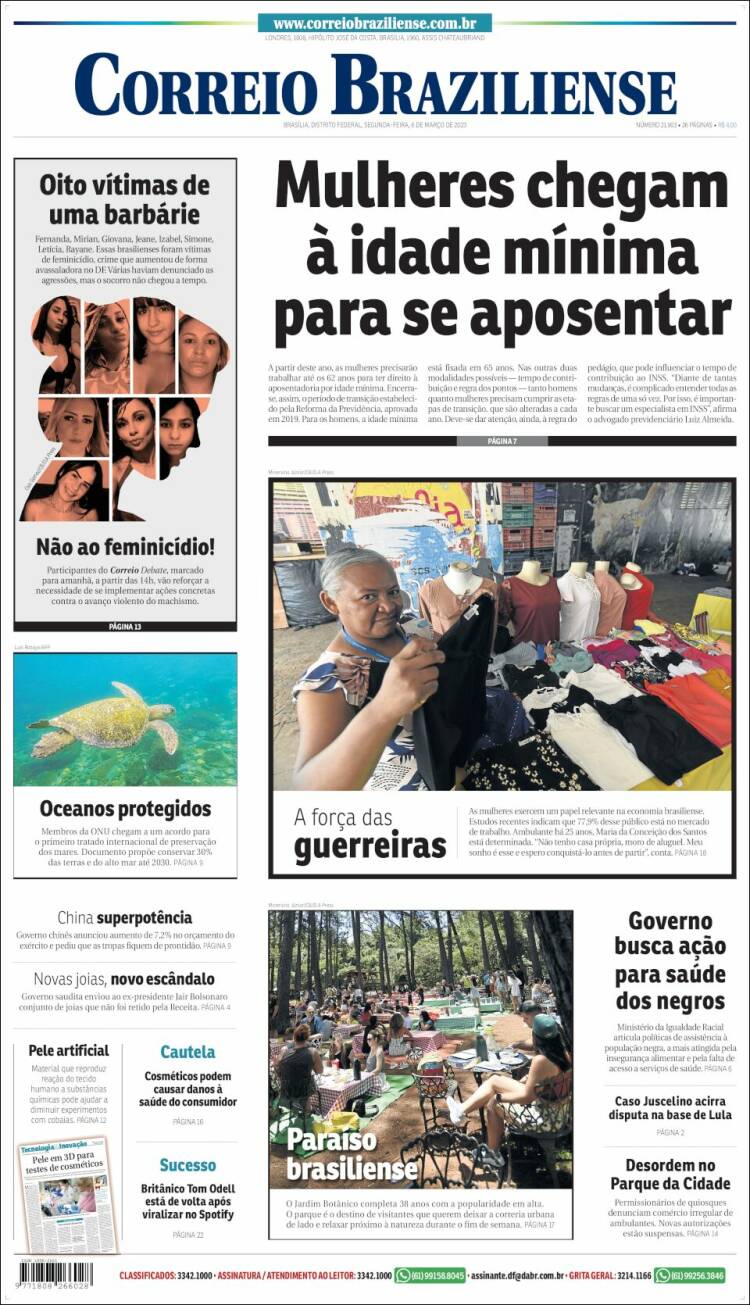 Portada de Correio Braziliense (Brasil)