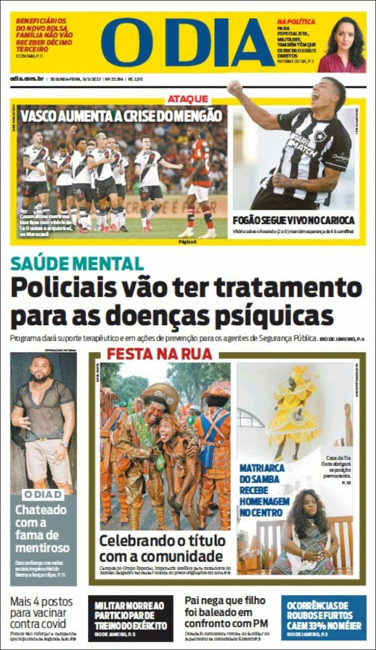 Portada de O Dia (Brasil)