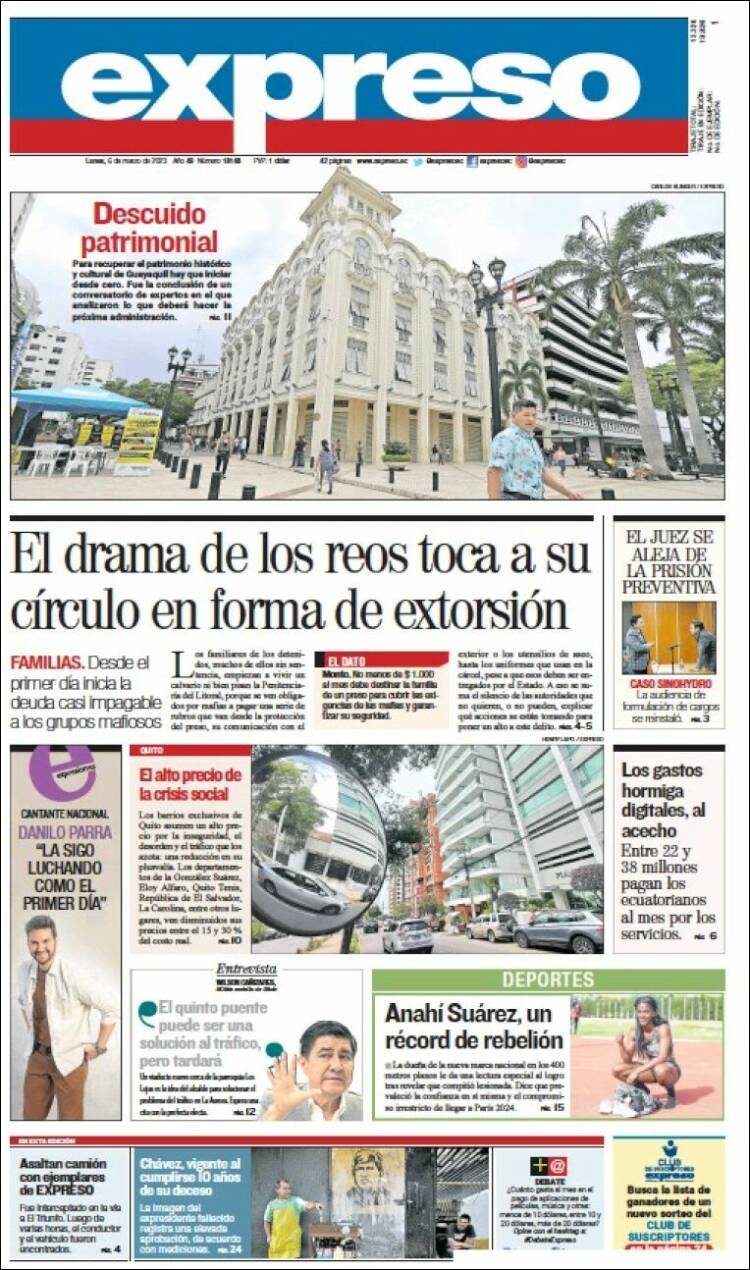 Portada de Expreso (Ecuador)