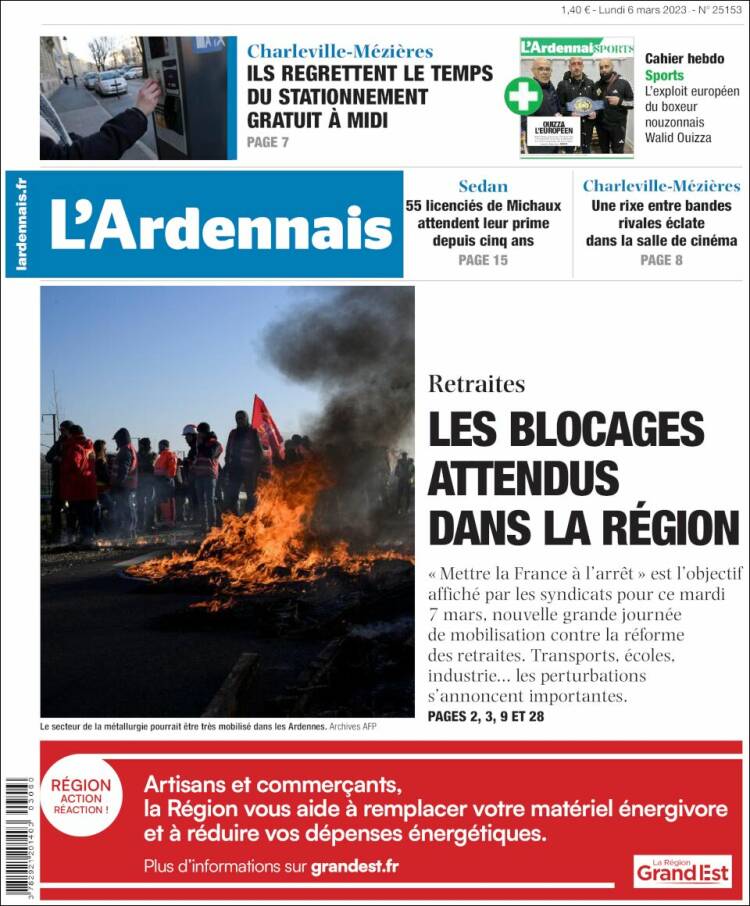 Portada de L'Ardenais (Francia)