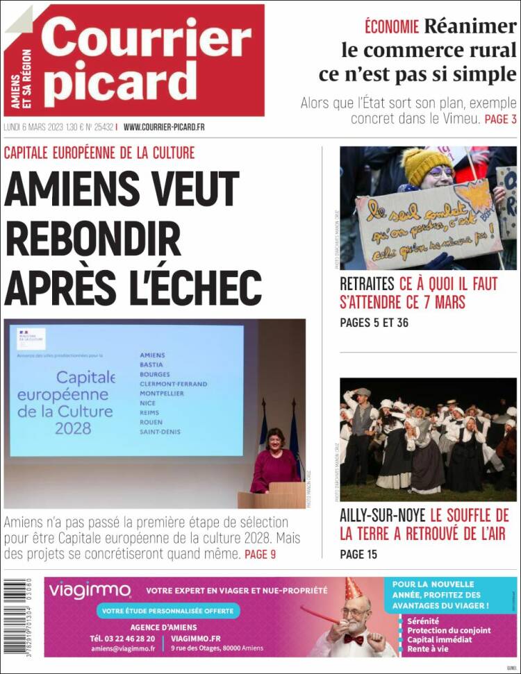 Portada de Courrier Picard (Francia)