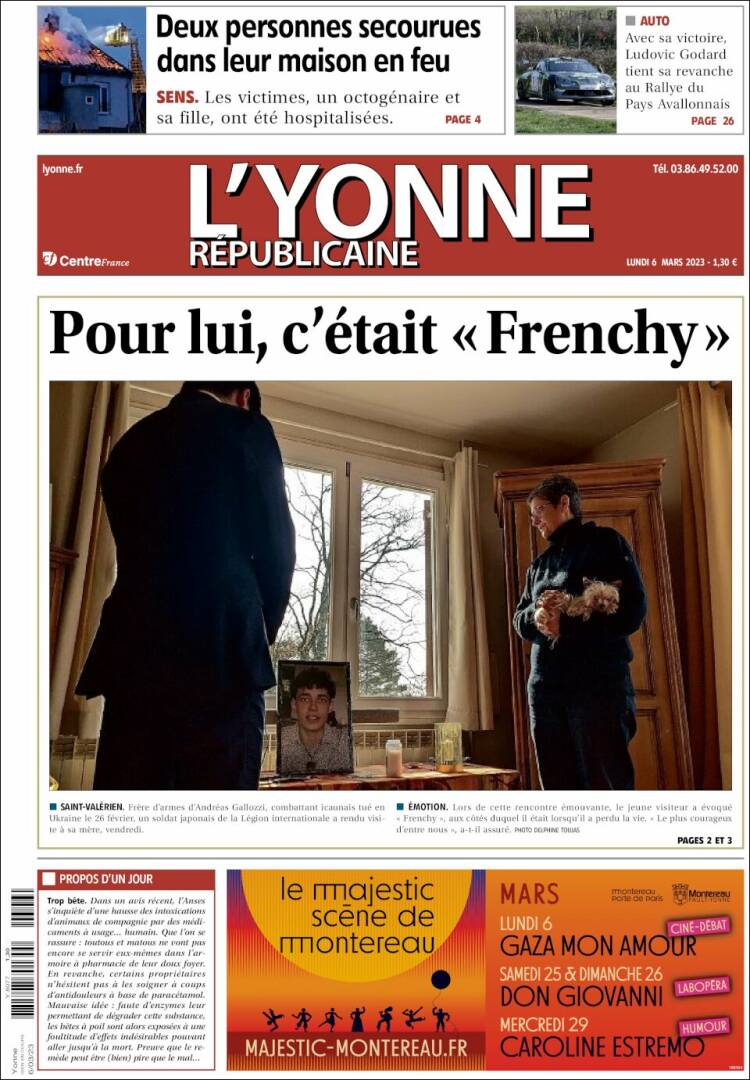 Portada de L'Yonne-Républicaine (Francia)