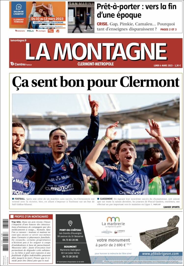 Portada de La Montagne (Francia)