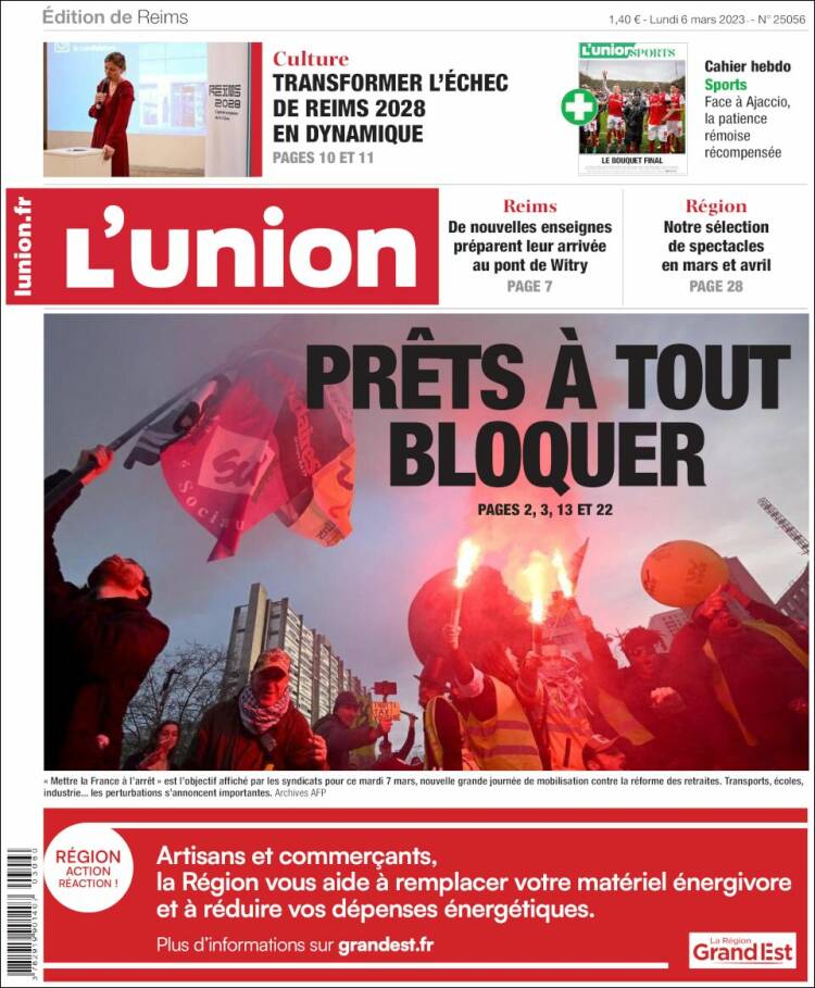 Portada de L'Union (Francia)