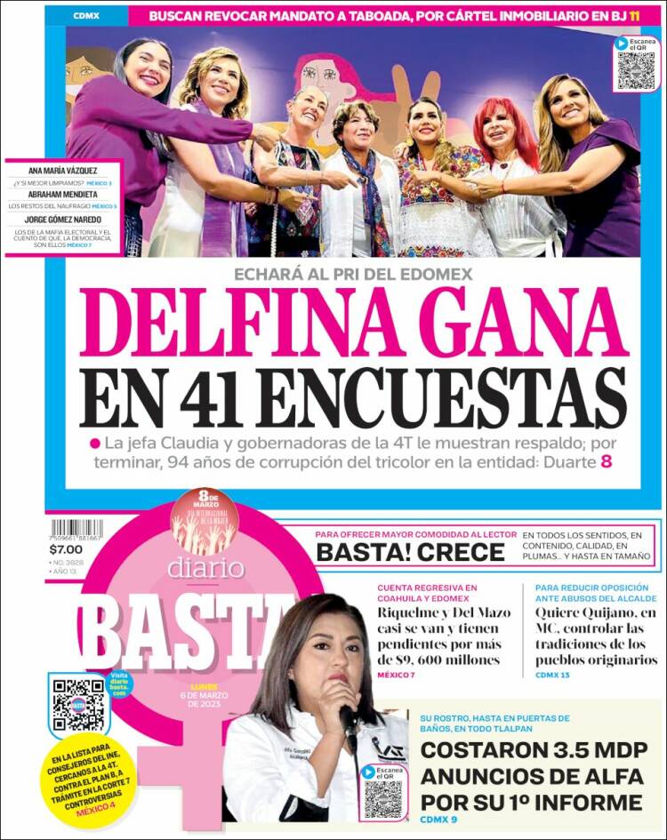 Portada de Diario Basta (Mexico)