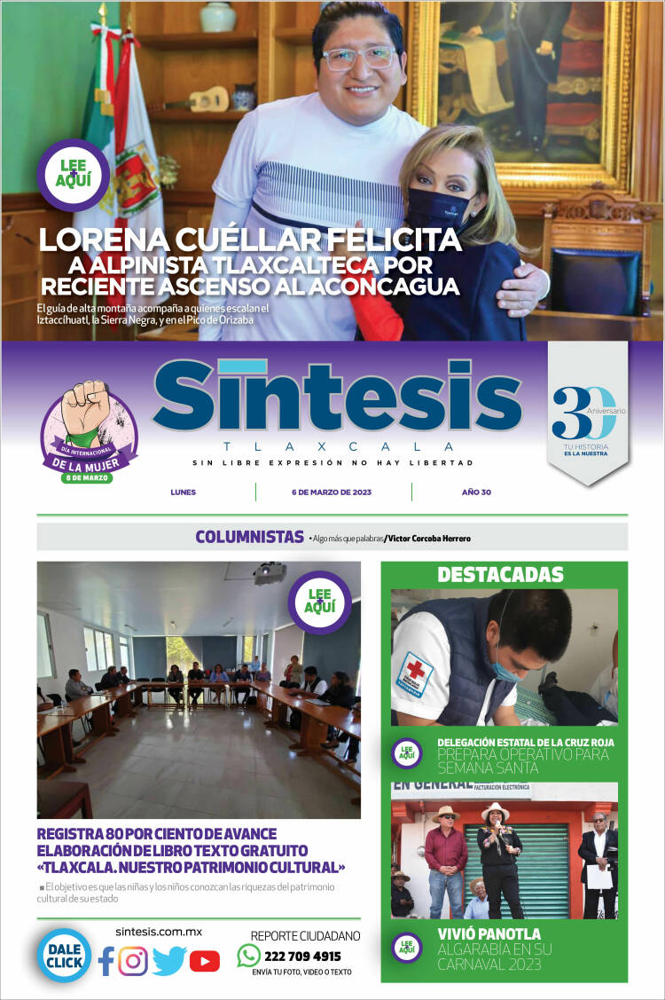 Portada de Síntesis de Tlaxcala (Mexico)