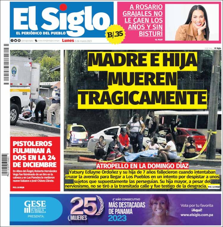 Portada de El Siglo (Panam&aacute;)