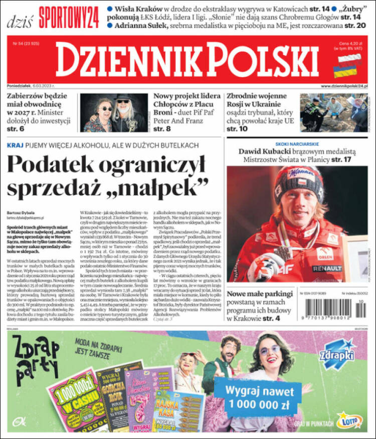 Portada de Dziennik (Polonia)