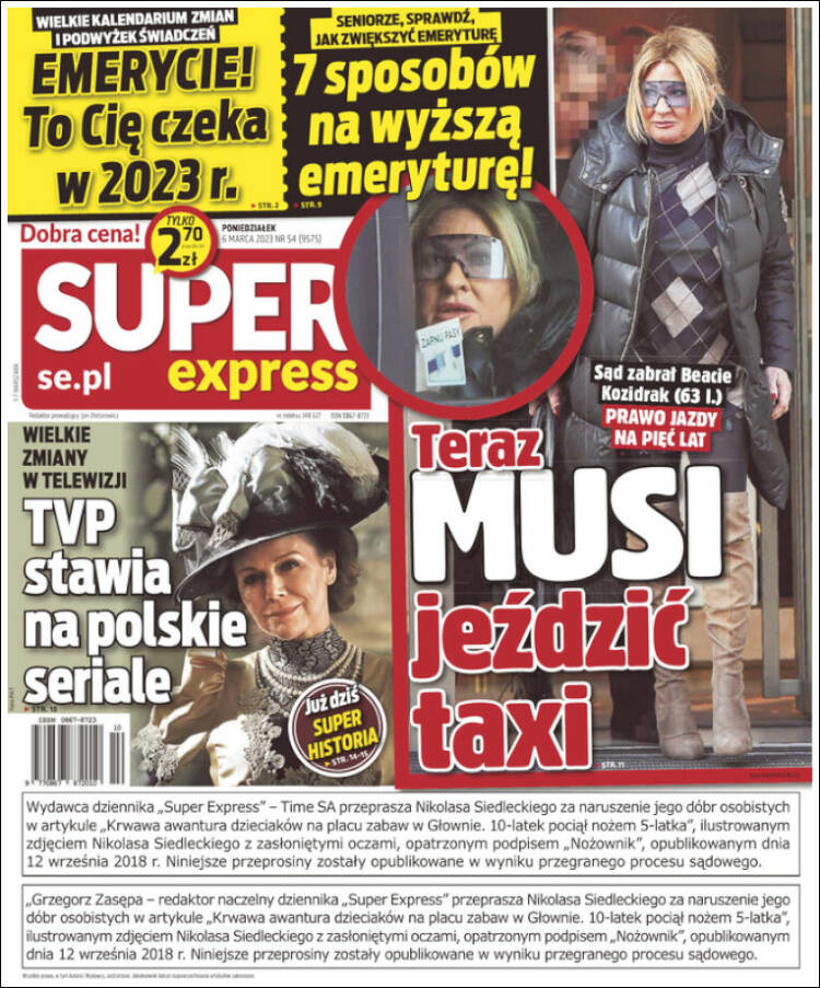 Portada de Super Express (Polonia)