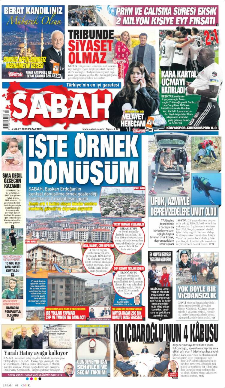 Portada de Sabah (Turqu&iacute;a)