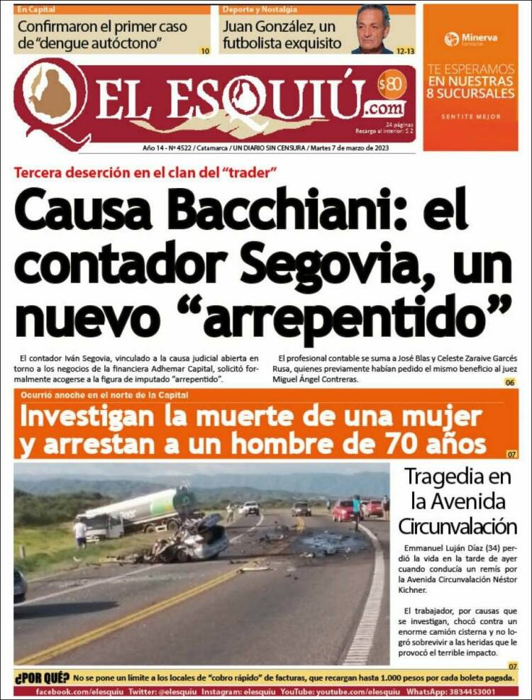 Portada de El Esquiu (Argentina)