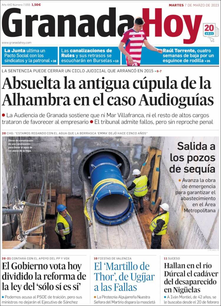 Portada de Granada Hoy (España)