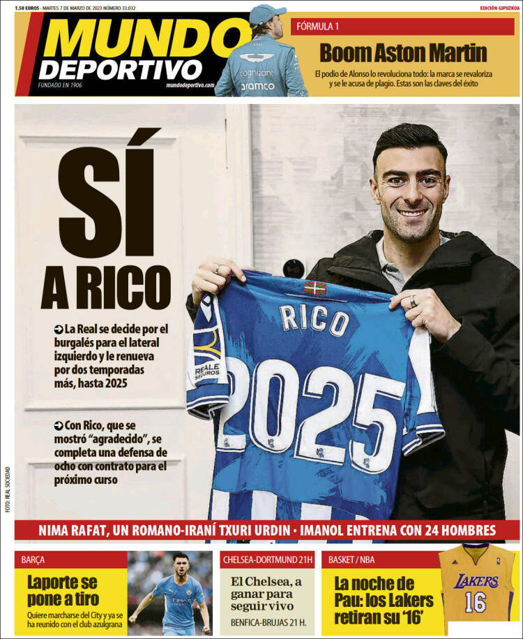 Portada de Mundo Deportivo Gipuzkoa (España)