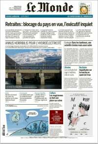 Portada de Le Monde (France)