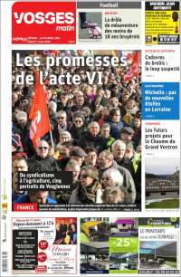 Portada de Vosges Matin (France)