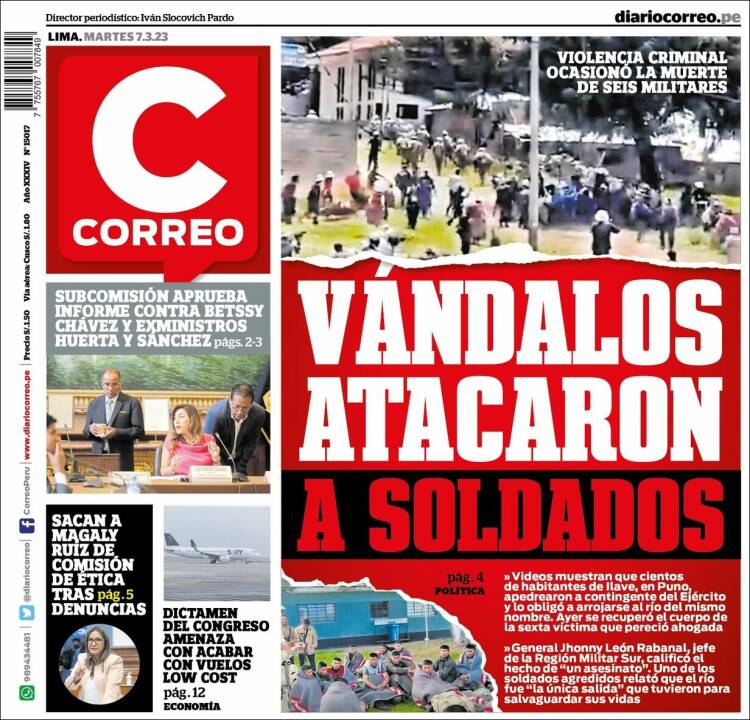 Portada de Diario Correo (Perú)