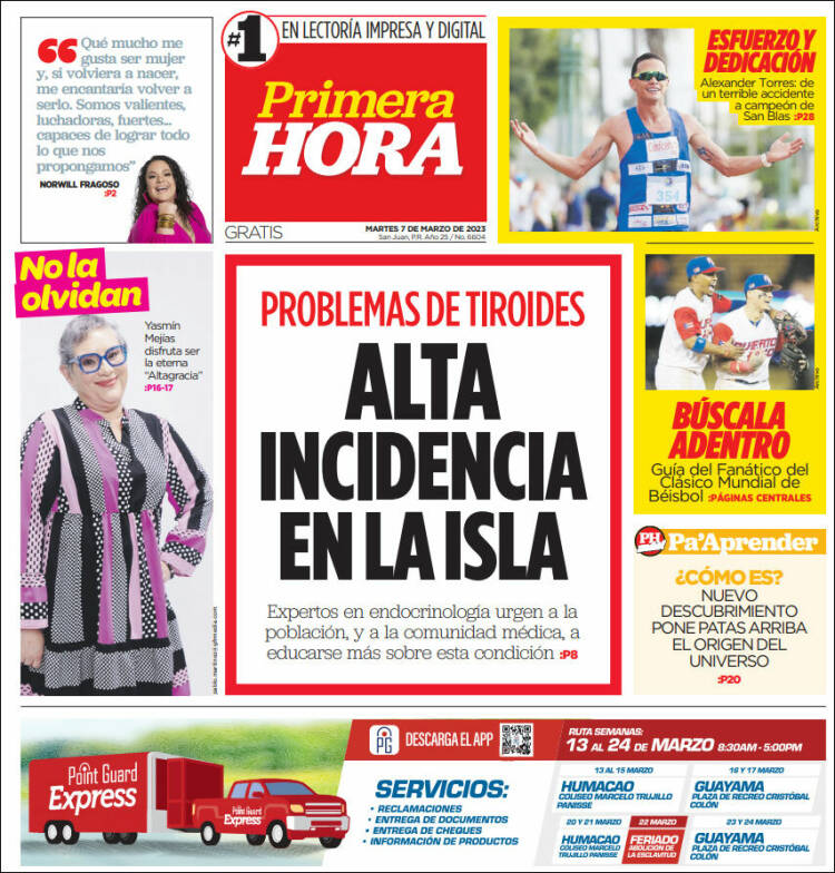 Portada de Primera Hora (Puerto Rico)