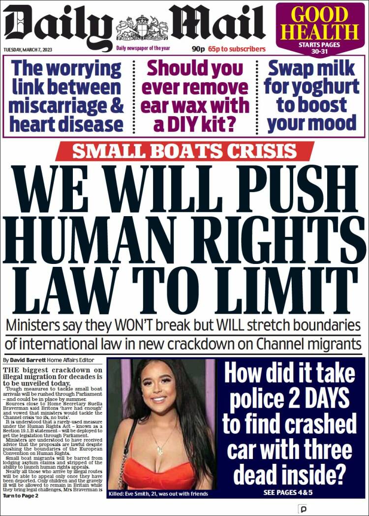 Portada de Daily Mail (United Kingdom)