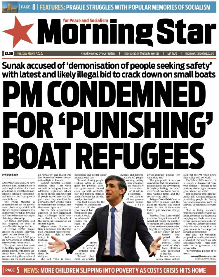 Portada de Morning Star (United Kingdom)