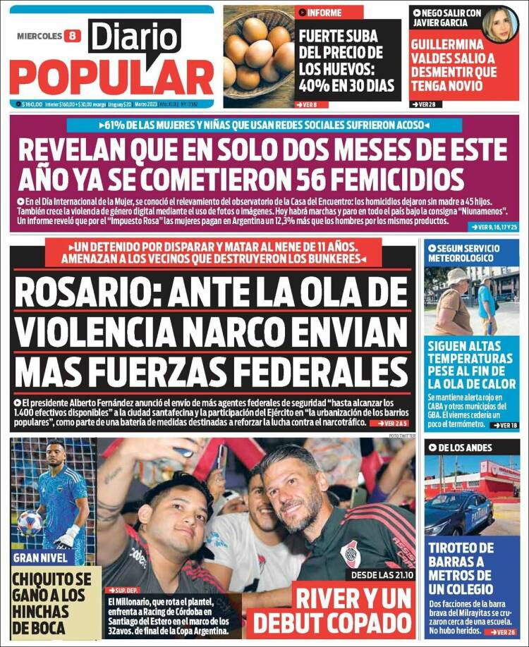 Portada de Diario Popular (Argentina)