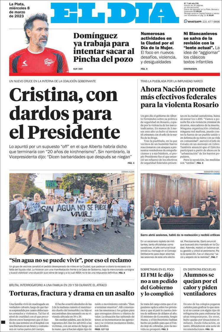 Portada de El Día de la Plata (Argentina)