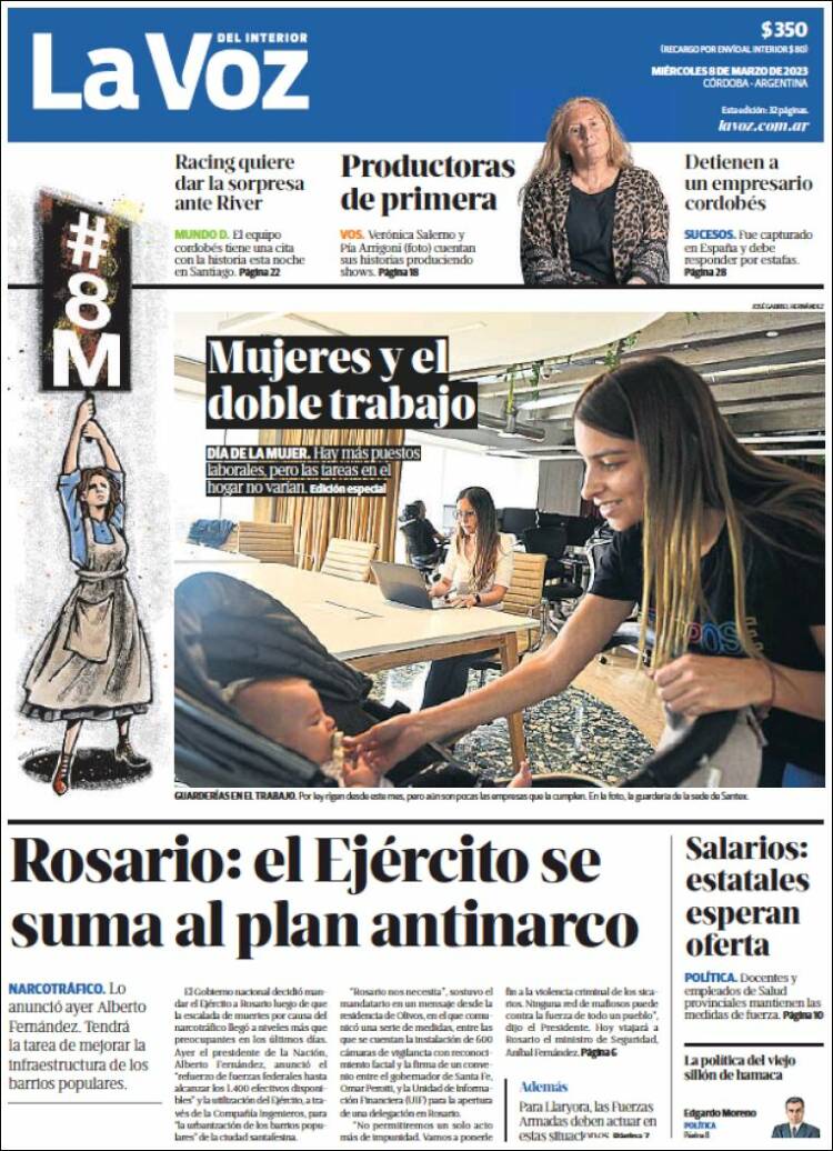 Portada de La Voz del Interior (Argentina)