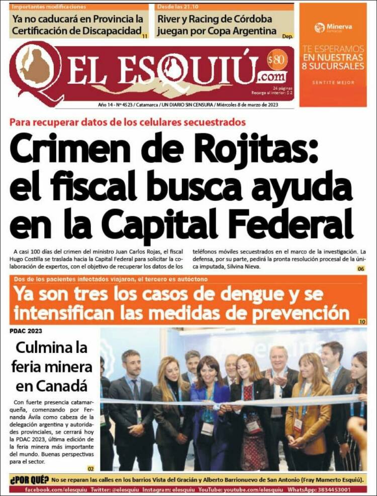 Portada de El Esquiu (Argentina)