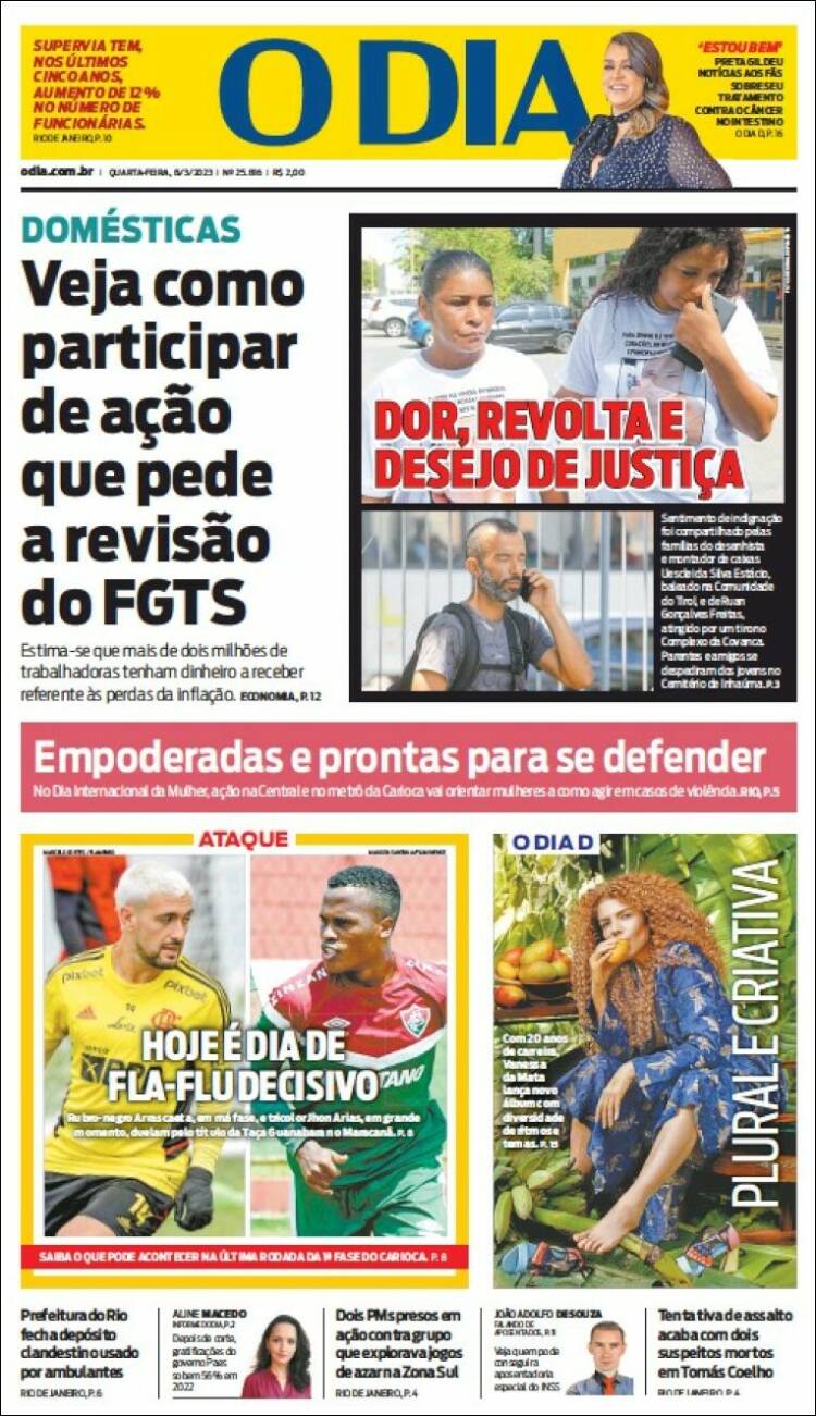 Portada de O Dia (Brasil)