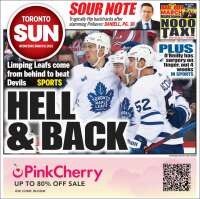 Portada de The Toronto Sun (Canadá)