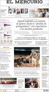 Periódico El Mercurio (Chile). Periódicos de Chile. Toda la prensa de hoy.  