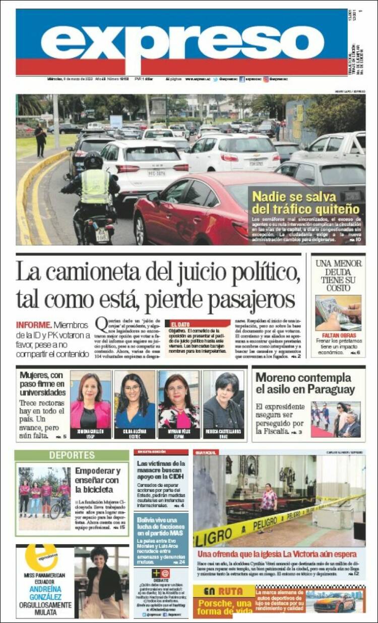 Portada de Expreso (Ecuador)