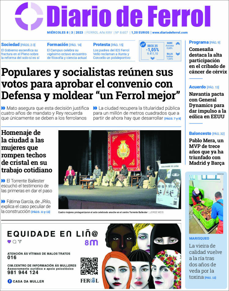 Portada de Diario de Ferrol (España)