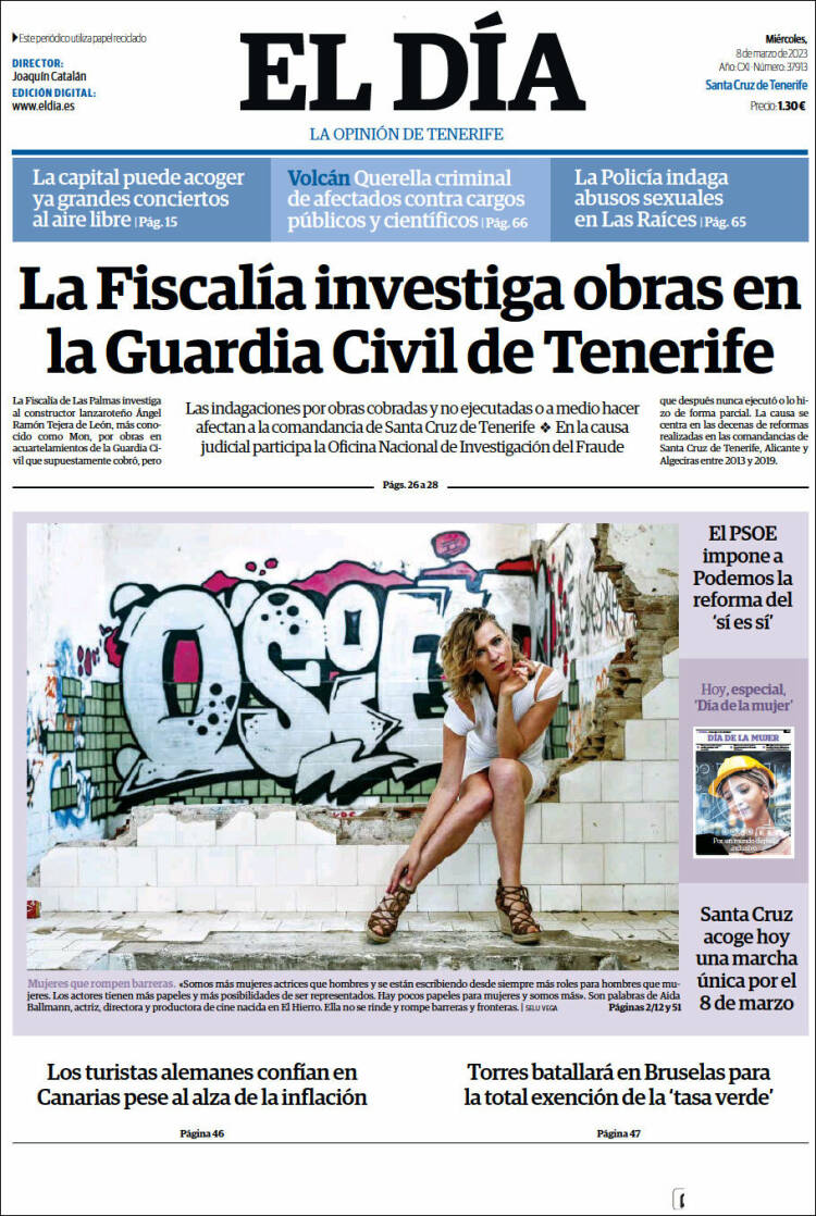 Portada de El Día (España)