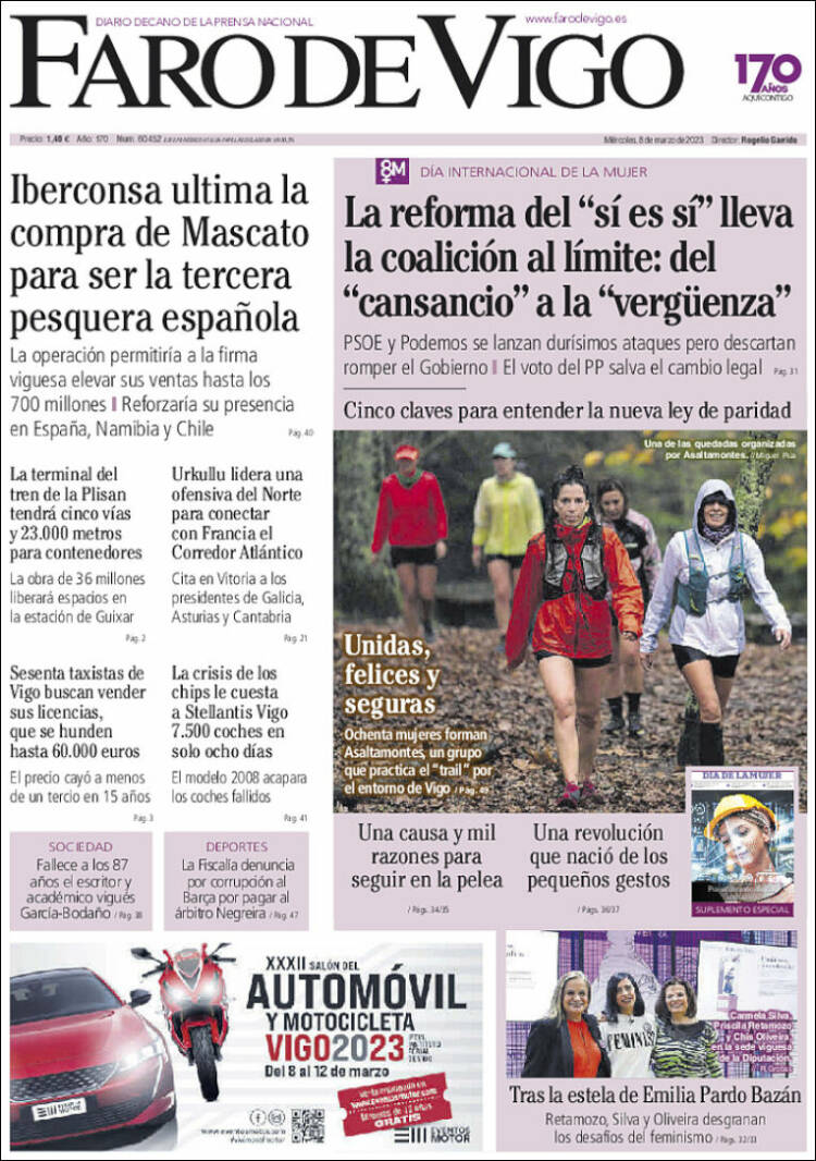 Portada de Faro de Vigo (España)