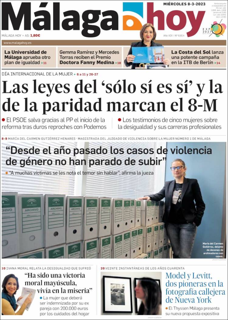 Portada de Málaga Hoy (España)