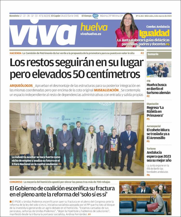 Portada de Viva Huelva (España)