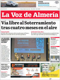 Portada de La Voz de Almería (España)