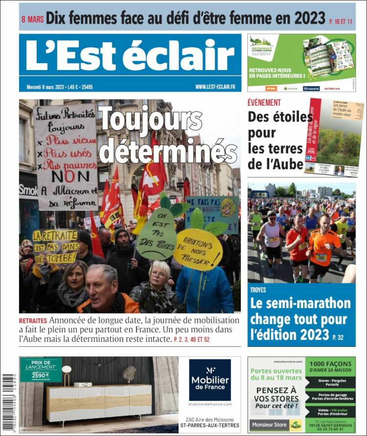 Portada de L'Est Eclair (France)