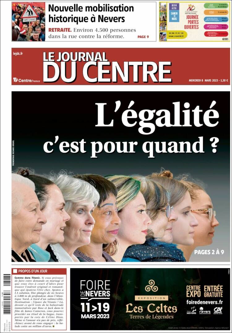 Portada de Le Journal du Centre (France)