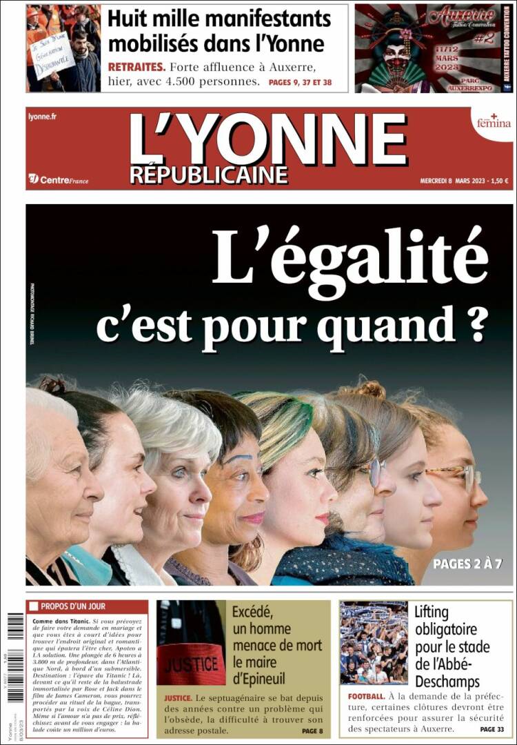 Portada de L'Yonne-Républicaine (France)