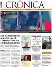 Portada de La Crónica de Hoy (México)