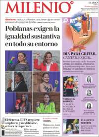 Portada de Milenio de Puebla (México)