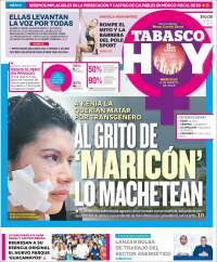 Portada de Tabasco Hoy (México)