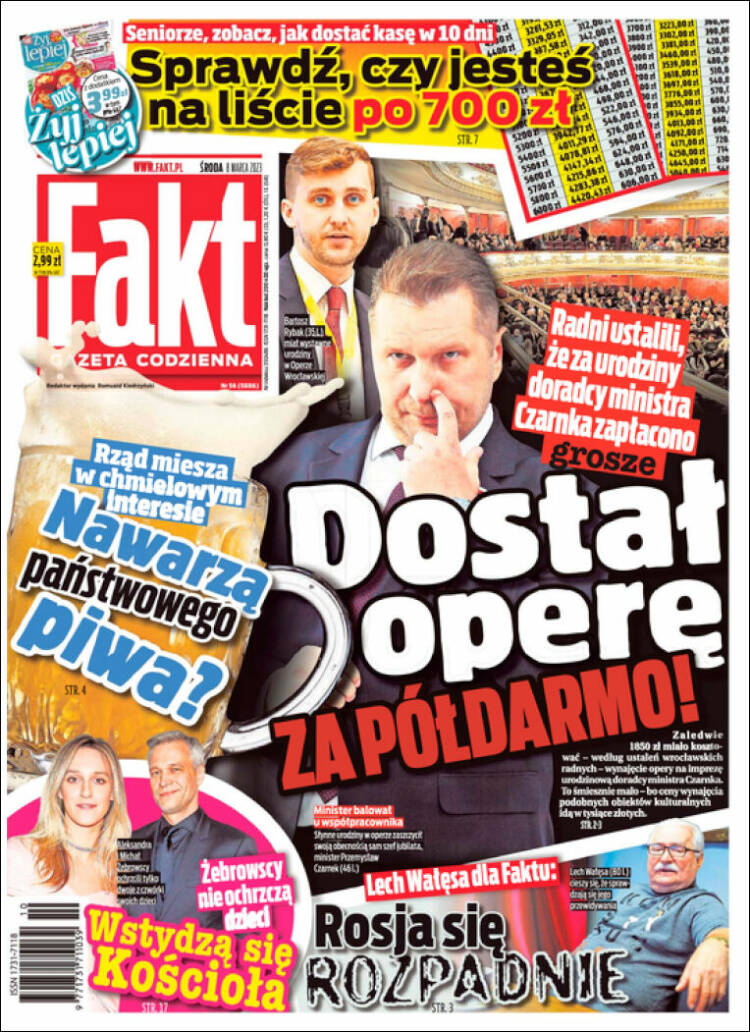Portada de Fakt (Polonia)